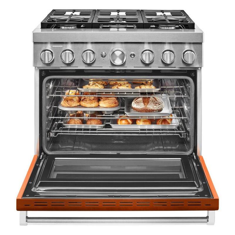 5.1 cu. ft. Dual Fuel 6-Burners Range in Scorched Orange D480