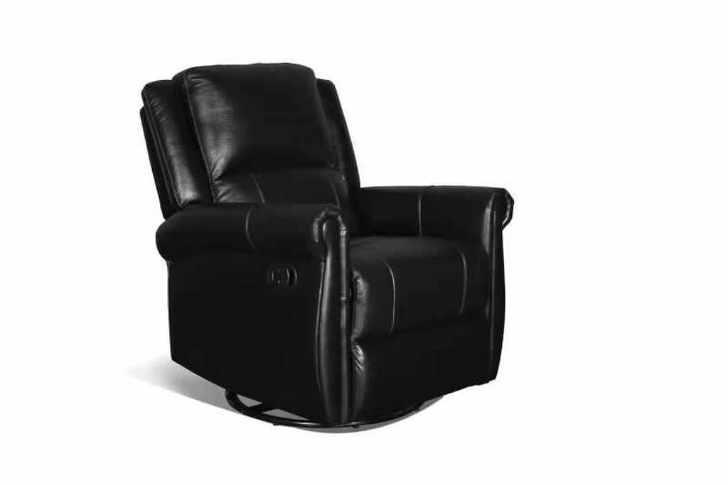 Brown PU Manual Swivel Glider Recliner Chair W99660