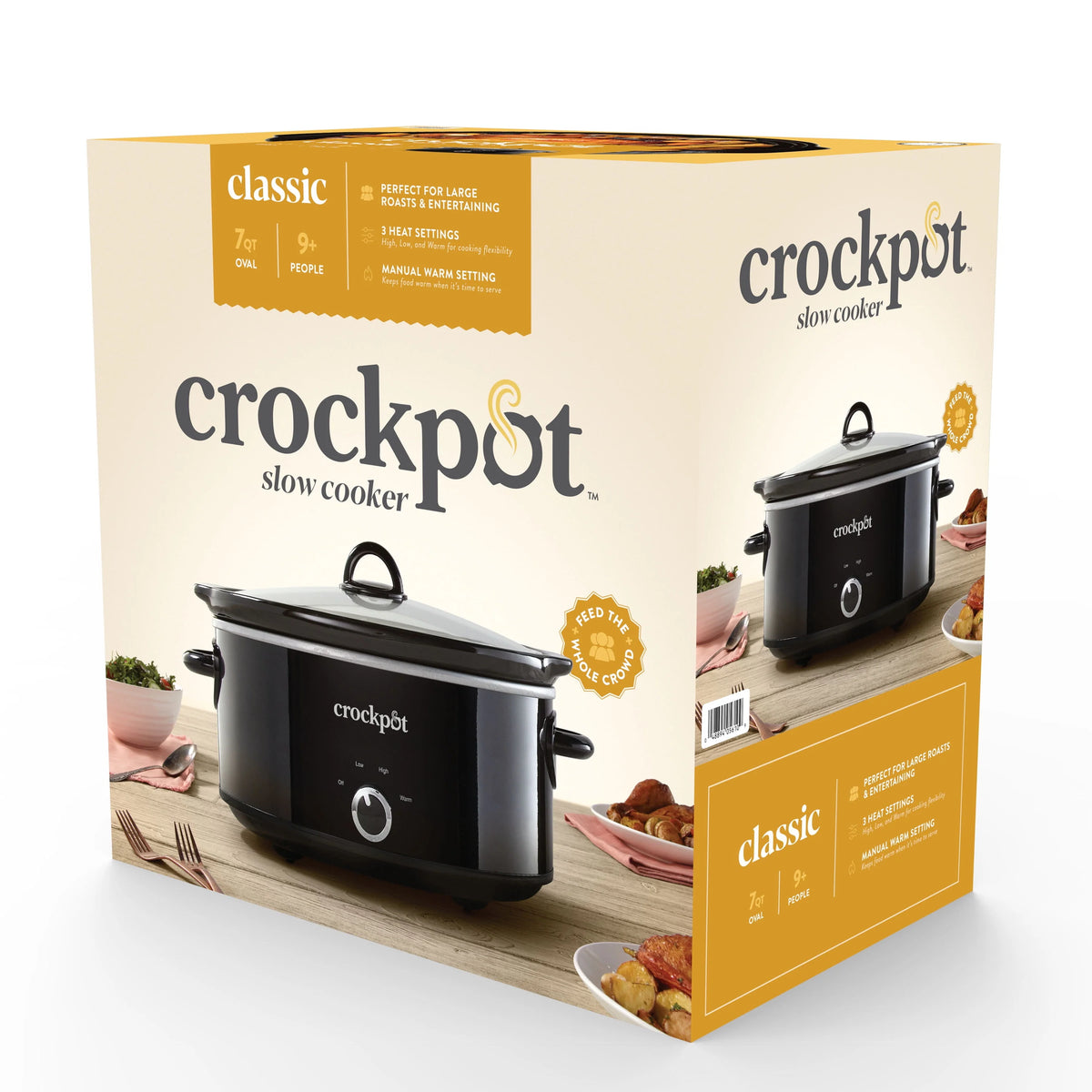 7-Quart Manual Slow Cooker, Black N57954