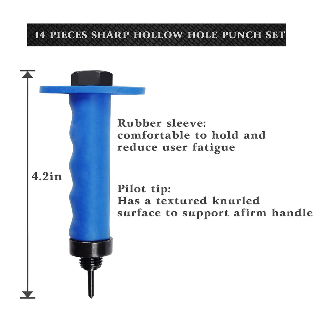 14 pcs Hollow Punch Kit with Storage Case J635