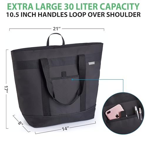 Jumbo Insulated Cooler Bag (Charcoal) with HD Thermal Insulation J737244