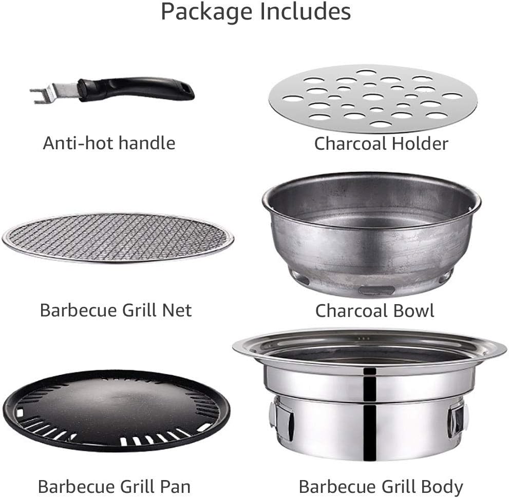 Portable Stainless Steel Charcoal Grill E515