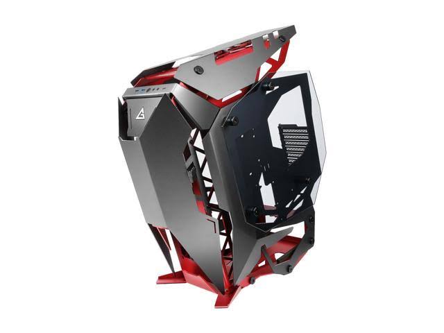 Black Red Aluminum ATX Mid Tower Computer Case S93840