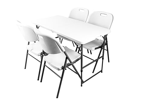 6FT Folding Table with Carrying Handle Portable Plastic Z365217