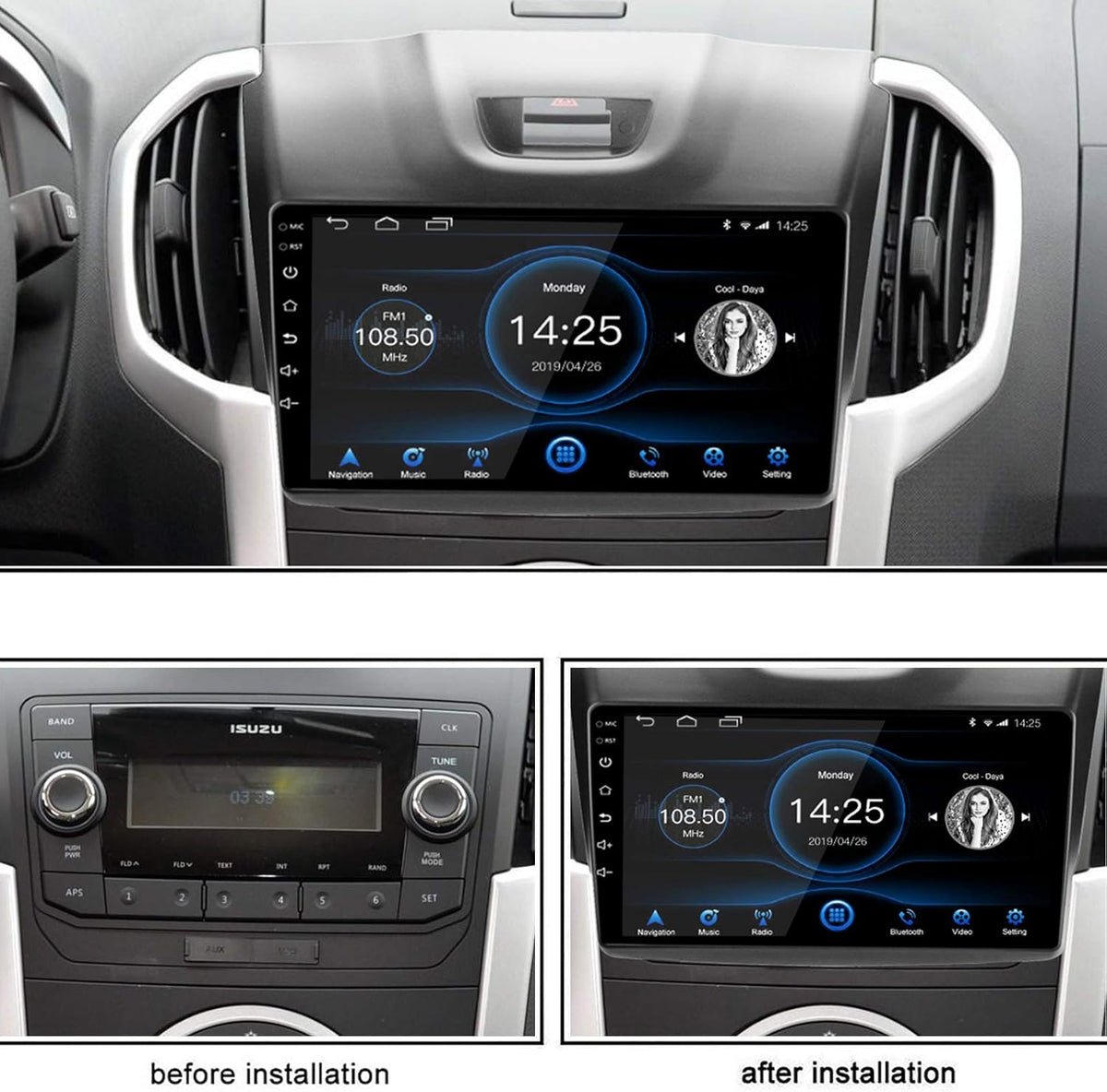 9 inch Capacitive Touch Screen Car Stereo with Bluetooth for Isuzu D-MAX Z972649