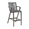 30" Outdoor Wood & Rope Bar Stool U86790