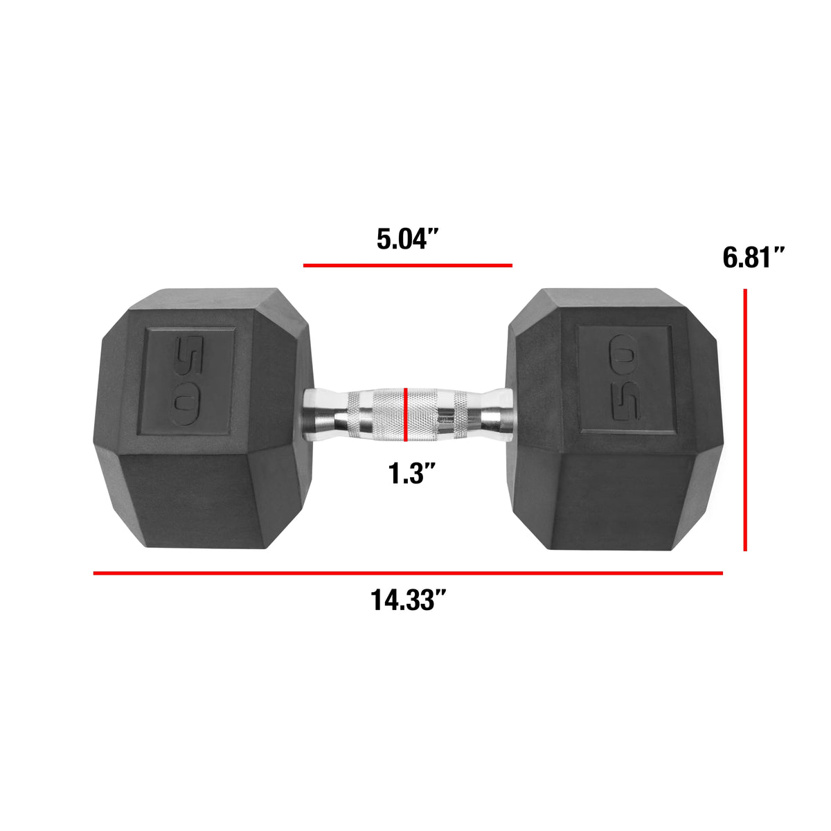 50lb Coated Hex Dumbbell A489323