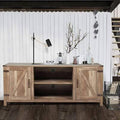 Wooden TV Stand with Barn Door Media Console Storage Cabinet M120