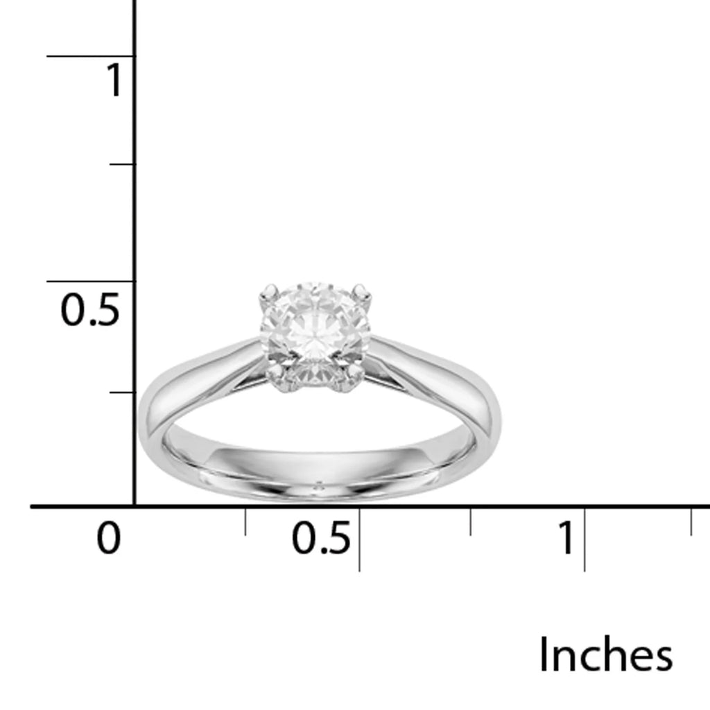 14 Karat White Gold Diamond Solitaire Engagement Ring B508566