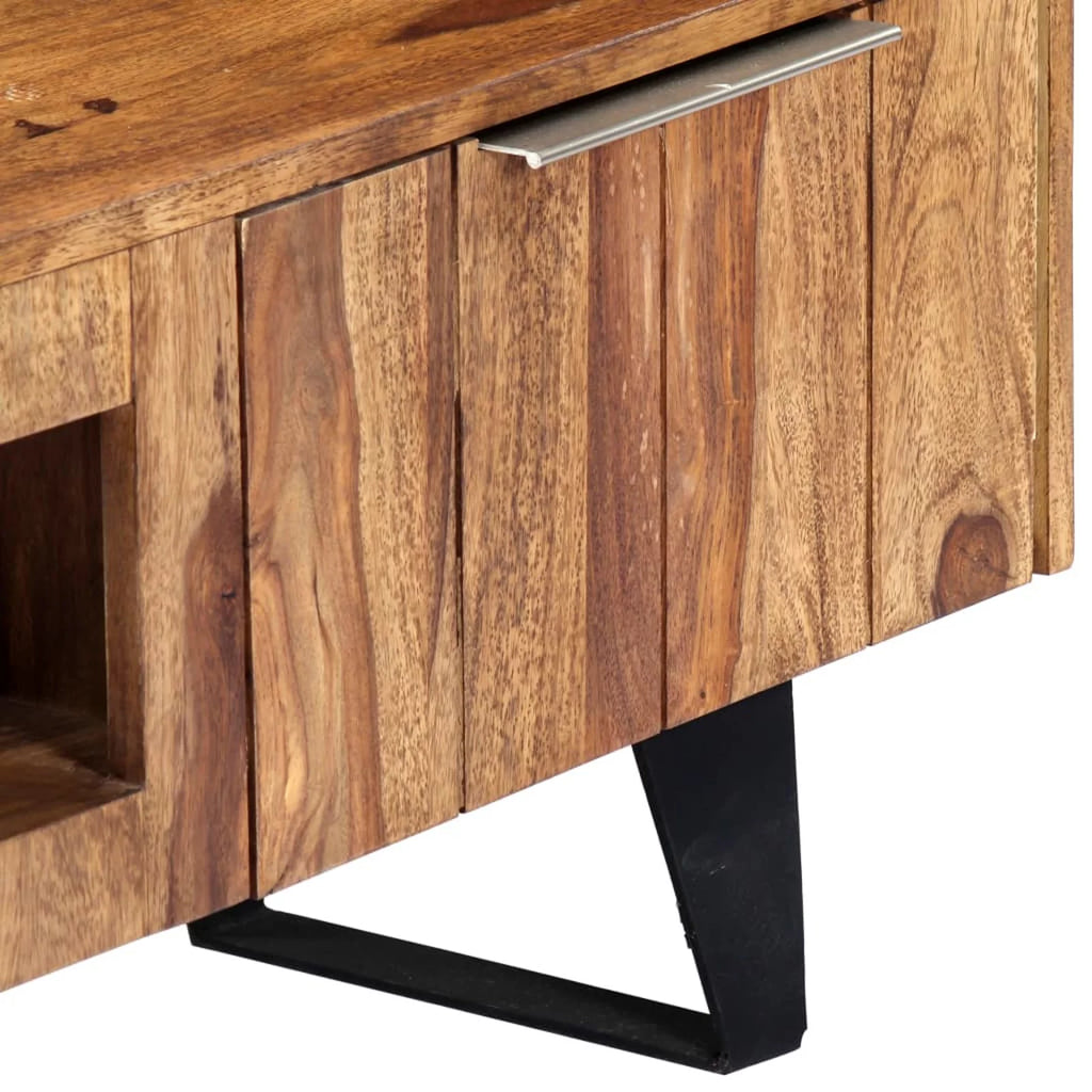 Sheesham Wood TV Cabinet with Steel Legs K733907