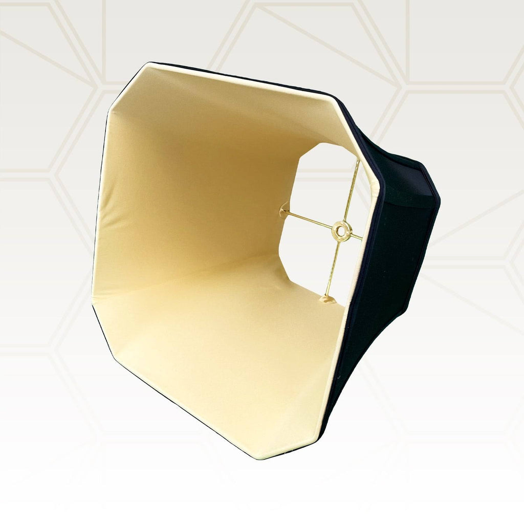 Black Square Cut Corner Bell Lamp Shade, Set of 2 K314437