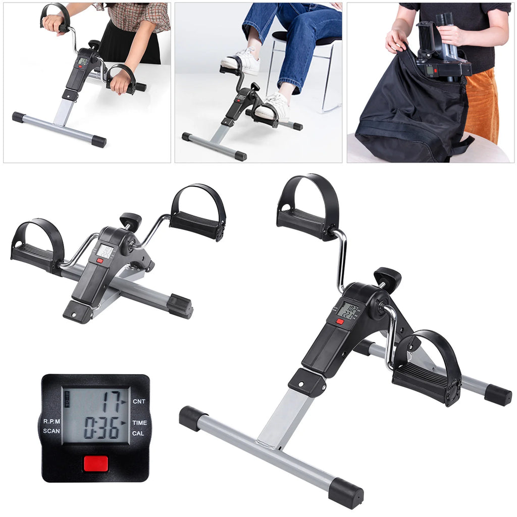 Folding Pedal Exerciser with LCD Display Q6502