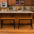 Saddle Wood Counter Dining Bench Set of 2 Z316301