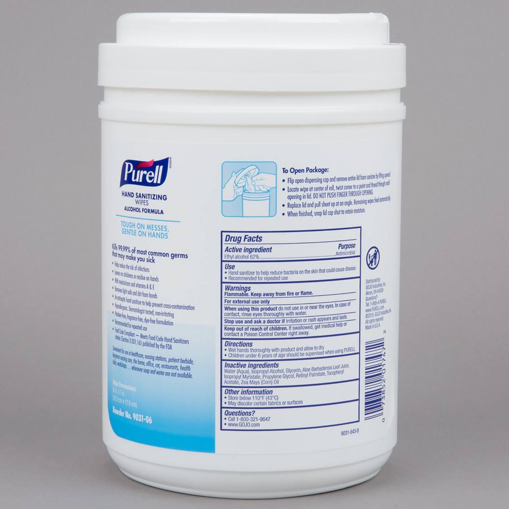 Alcohol Hand Sanitizing Wipes M135525