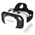 Adjustable 3D VR Glasses for Phone with Controller, Compatible 4.7-6.5 inch (Black) B17297