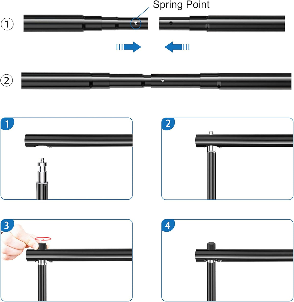 7x10Ft Adjustable Photography Background Support System Kit with Carry Bag U121