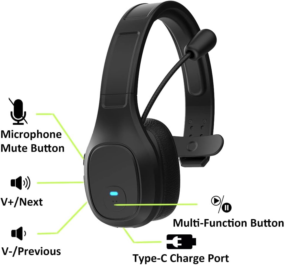 Wireless Bluetooth Headset with Noise Canceling Microphone, Pack of 2 P5697