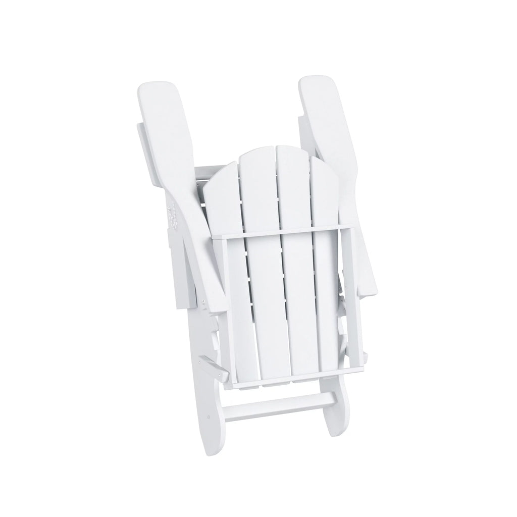12 Piece White Adirondack Chairs Set with Ottoman and Side Table L613