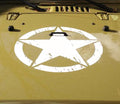 Matte White Vinyl Star Hood Decal Y94367