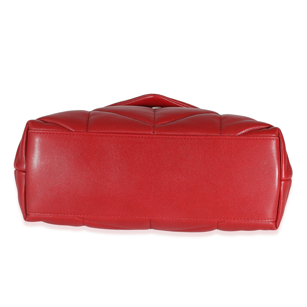 Red Quilted Lambskin Small Puffer Q2437