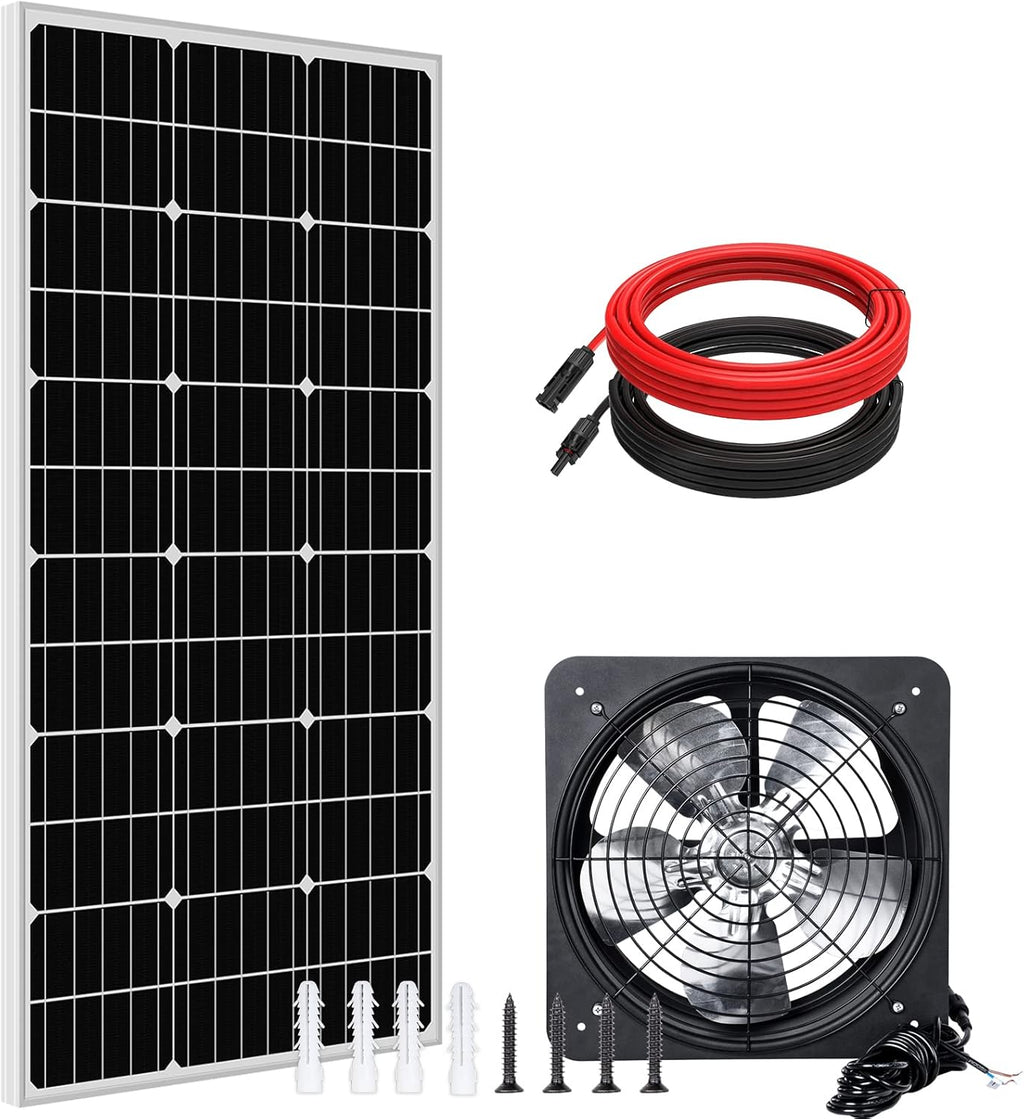 Solar Powered 50-Watt Roof Ventilation Fan Kit M972574