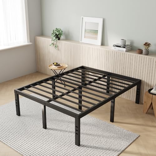 Full Size 14 Inch Metal Platform Bed Frame with Storage H78233