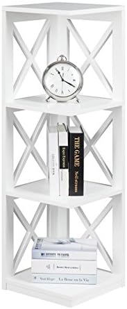 3 Shelf Corner Bookcase in White L62527