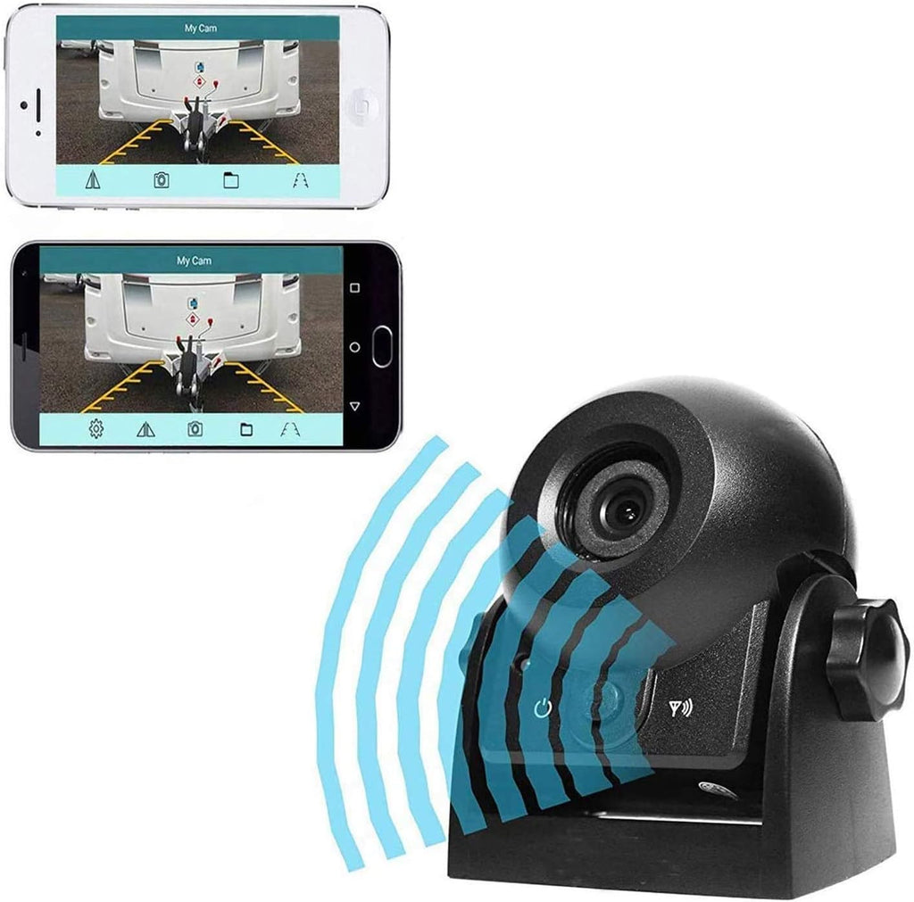 Wireless Backup Dash Cam with WiFi Reversing Camera IP68 Waterproof IR Night Vision Wide Angle Magnetic Rear View Parking Camera I837