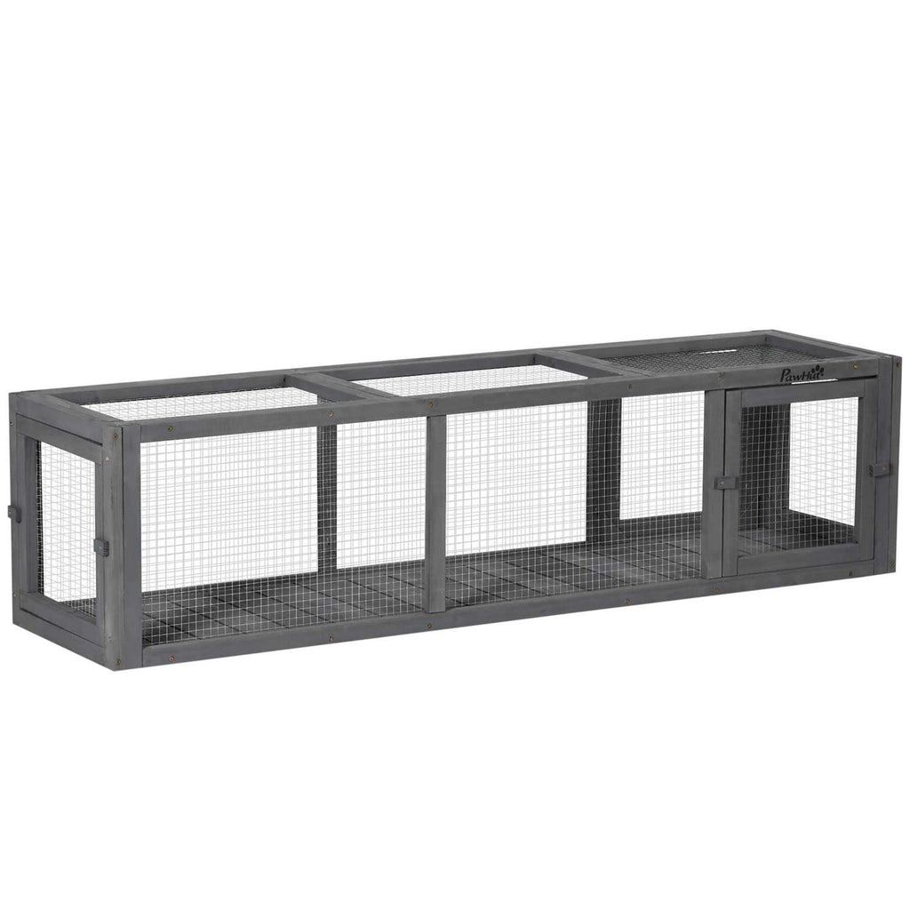 Wooden Outdoor Cat Tunnel with Weather Protection O5535