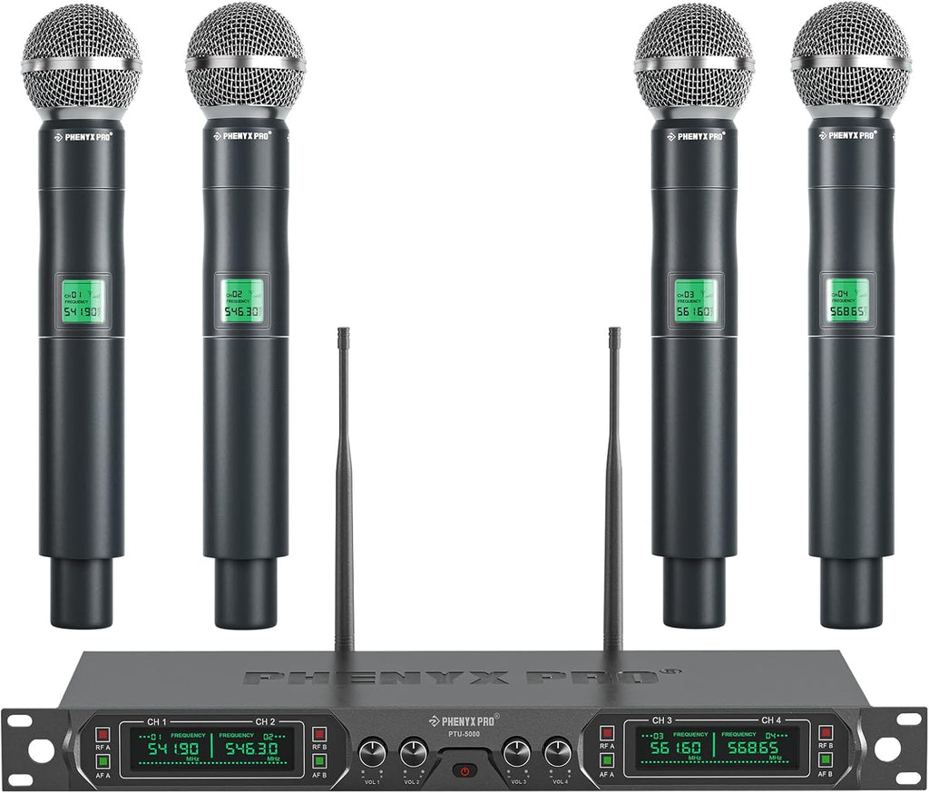 4-Channel UHF Wireless Handheld Dynamic Microphone System Y283699
