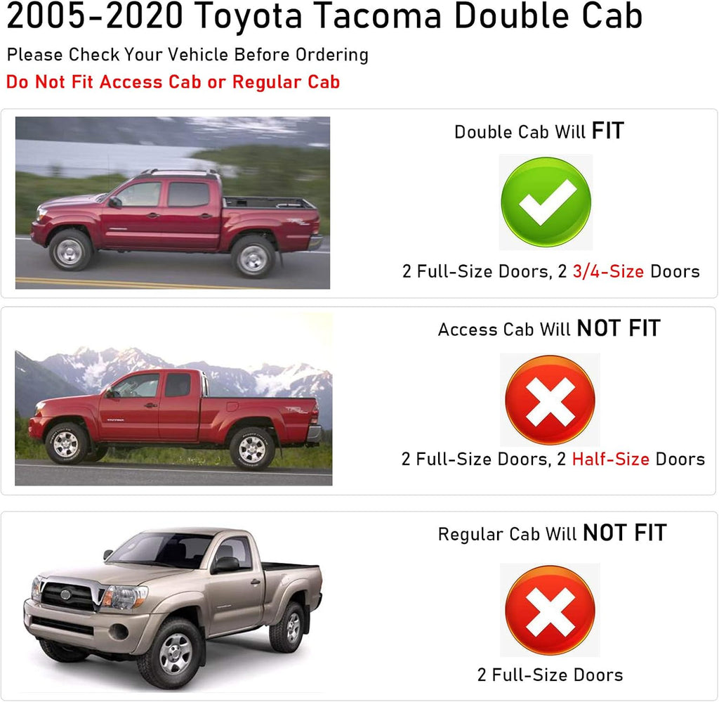Roof Rack Cross Bars for Toyota Tacoma Double Cab 2005-2020 E6329