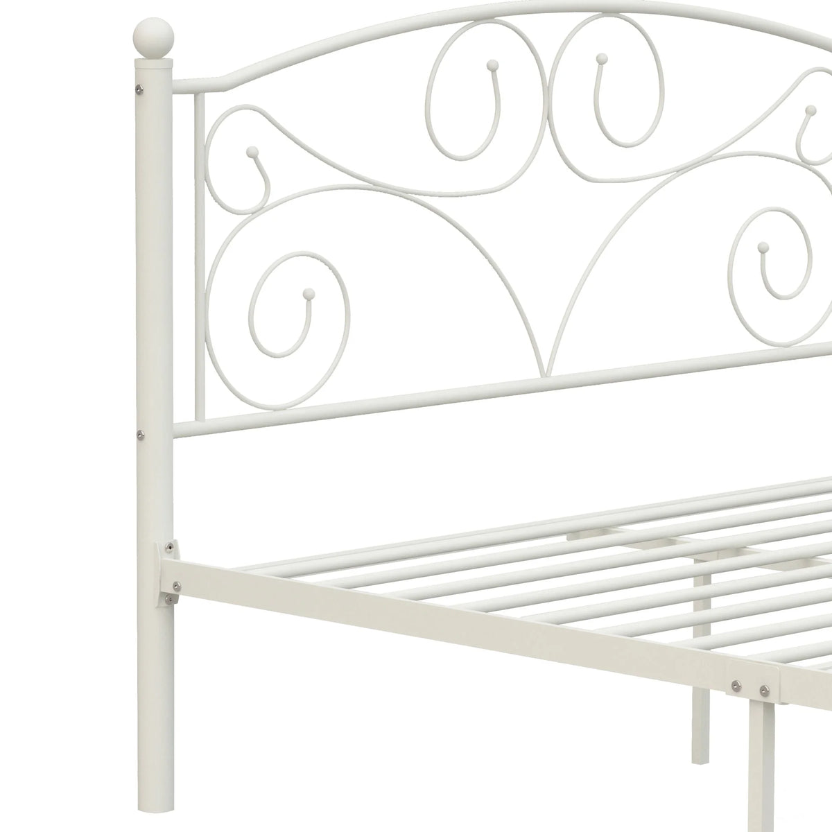 Queen Size Metal Bed Frame with Headboard and Footboard E65207