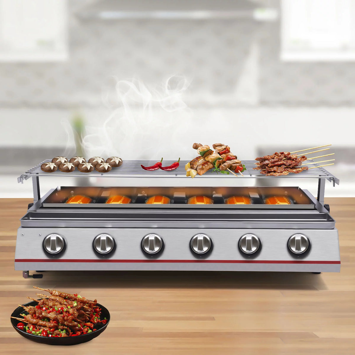 Stainless Steel 6 Burner Gas BBQ Grill I115