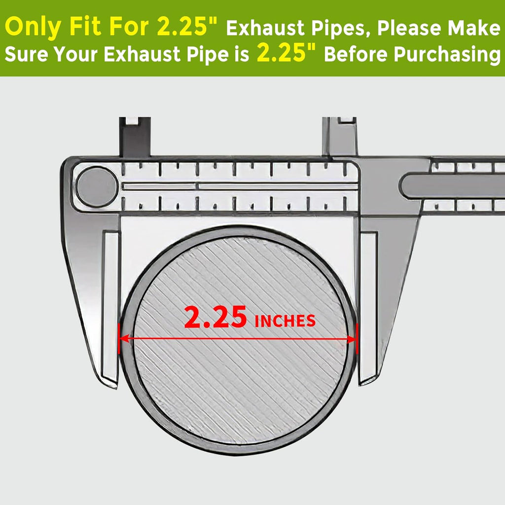 2.25 Inlet/Outlet Universal Catalytic Converter with O2 Port and Heat Shield Pack of 2 P50262