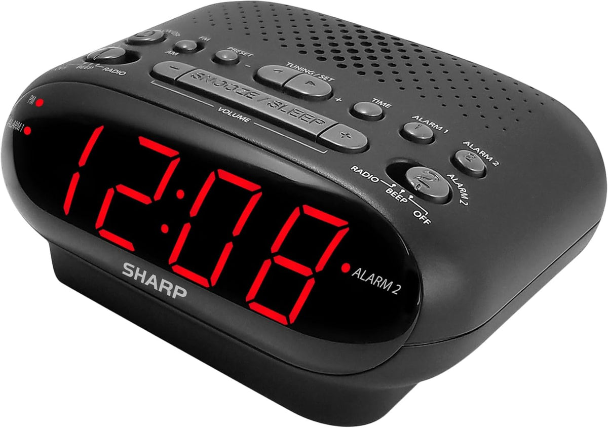 Black Dual Alarm Clock Radio O758