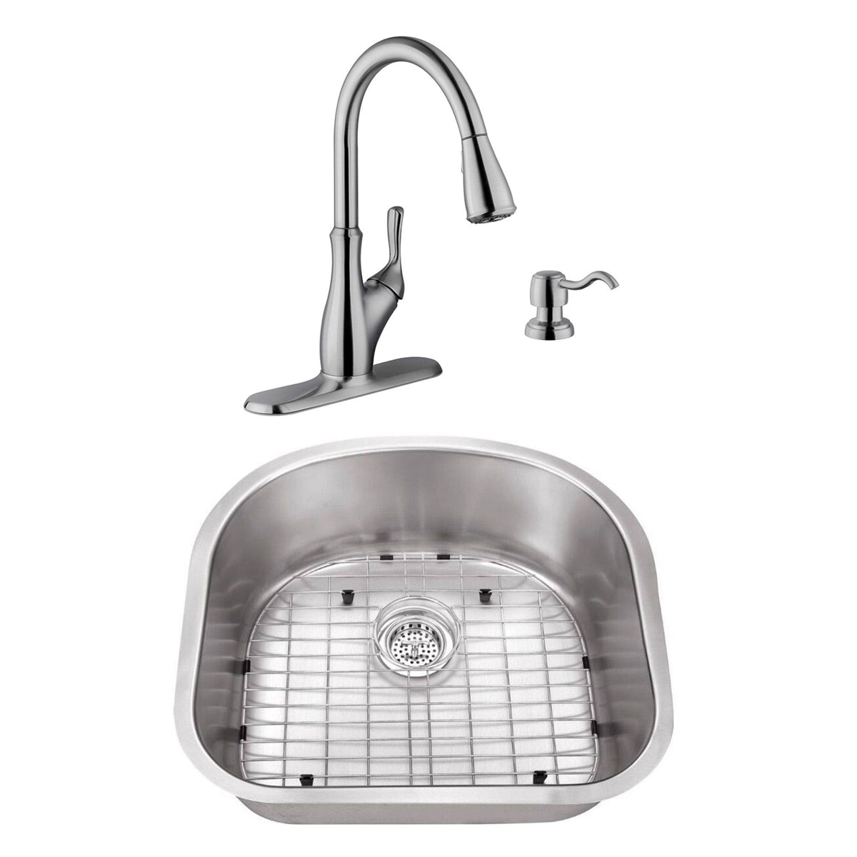 23-1/4x22 Stainless Steel Utility Sink and Faucet B725313