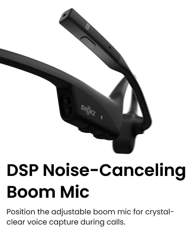 Open-Ear Bone Conduction Wireless Bluetooth Computer Headset with Noise Canceling Mic Q997395