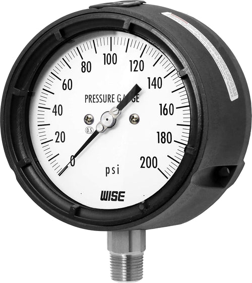 125mm Dial 0.5% Accuracy Pressure Gauge with Thermoplastic Case Pack of 2 Q683733