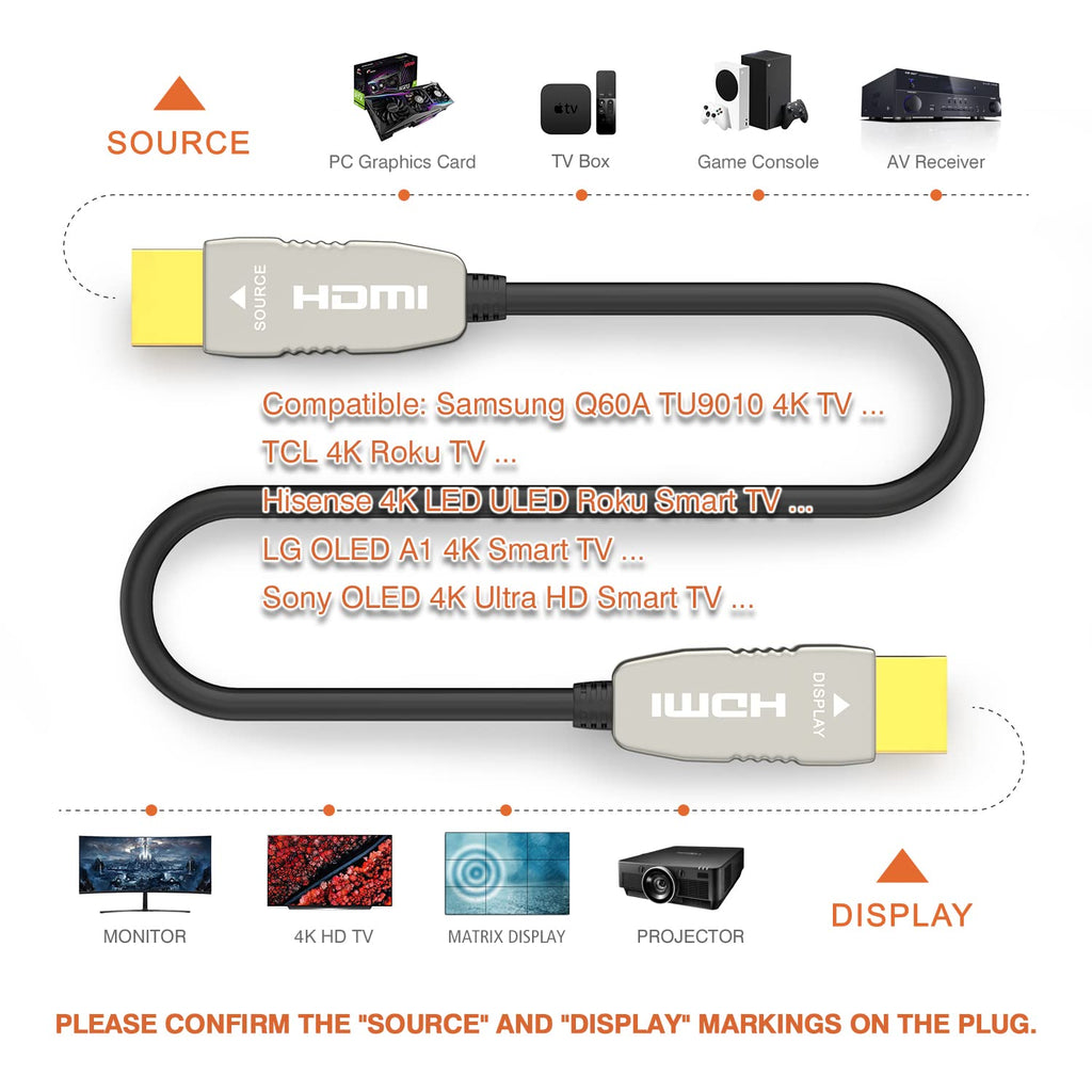 4K60HZ HDR 100 feet Fiber HDMI Cable O699