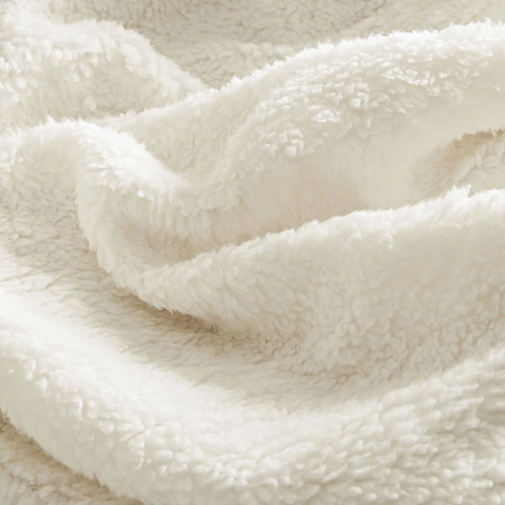 Sherpa Plush Reversible Fleece Throw Blanket P3755