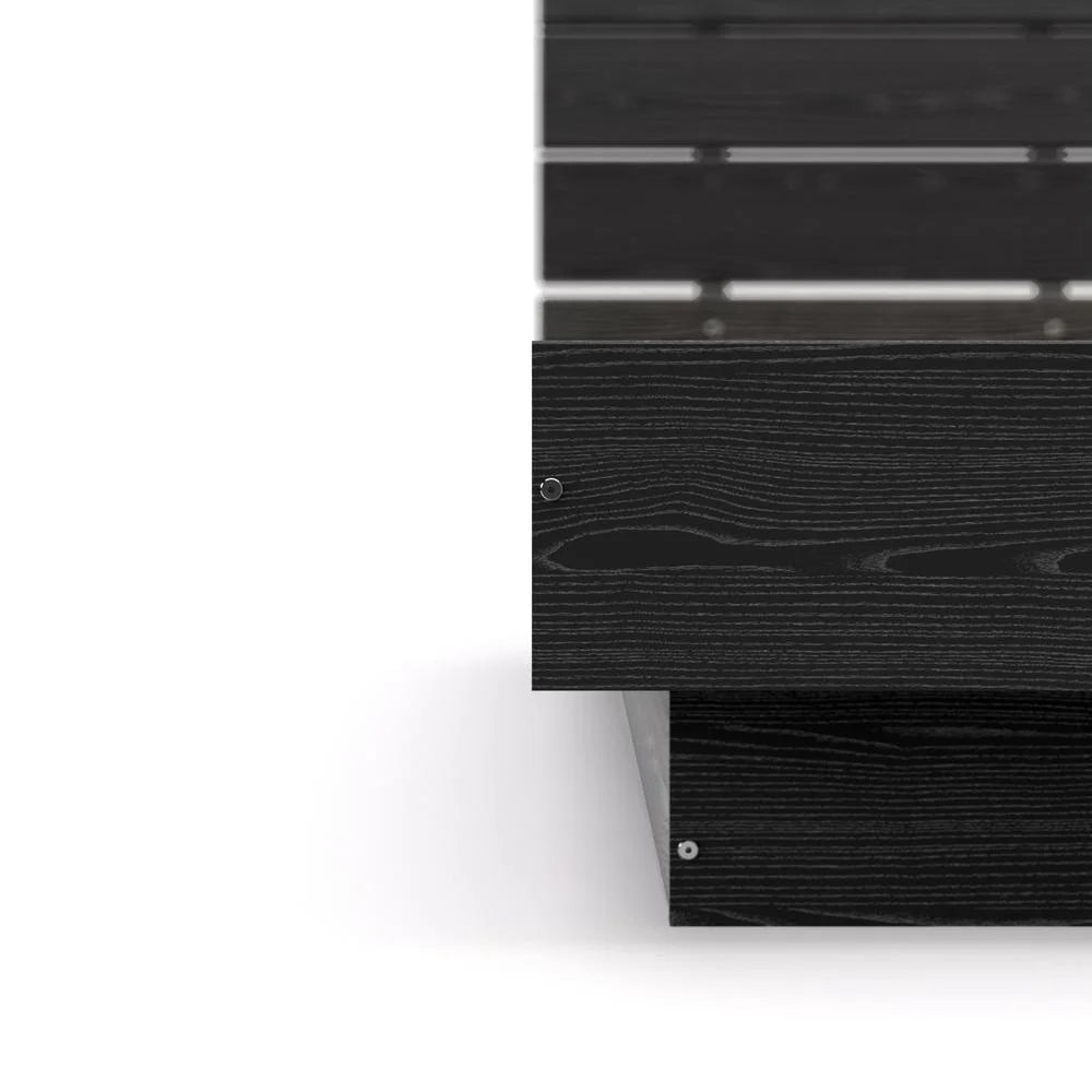 Black Woodgrain Full Bed with Slats G347803