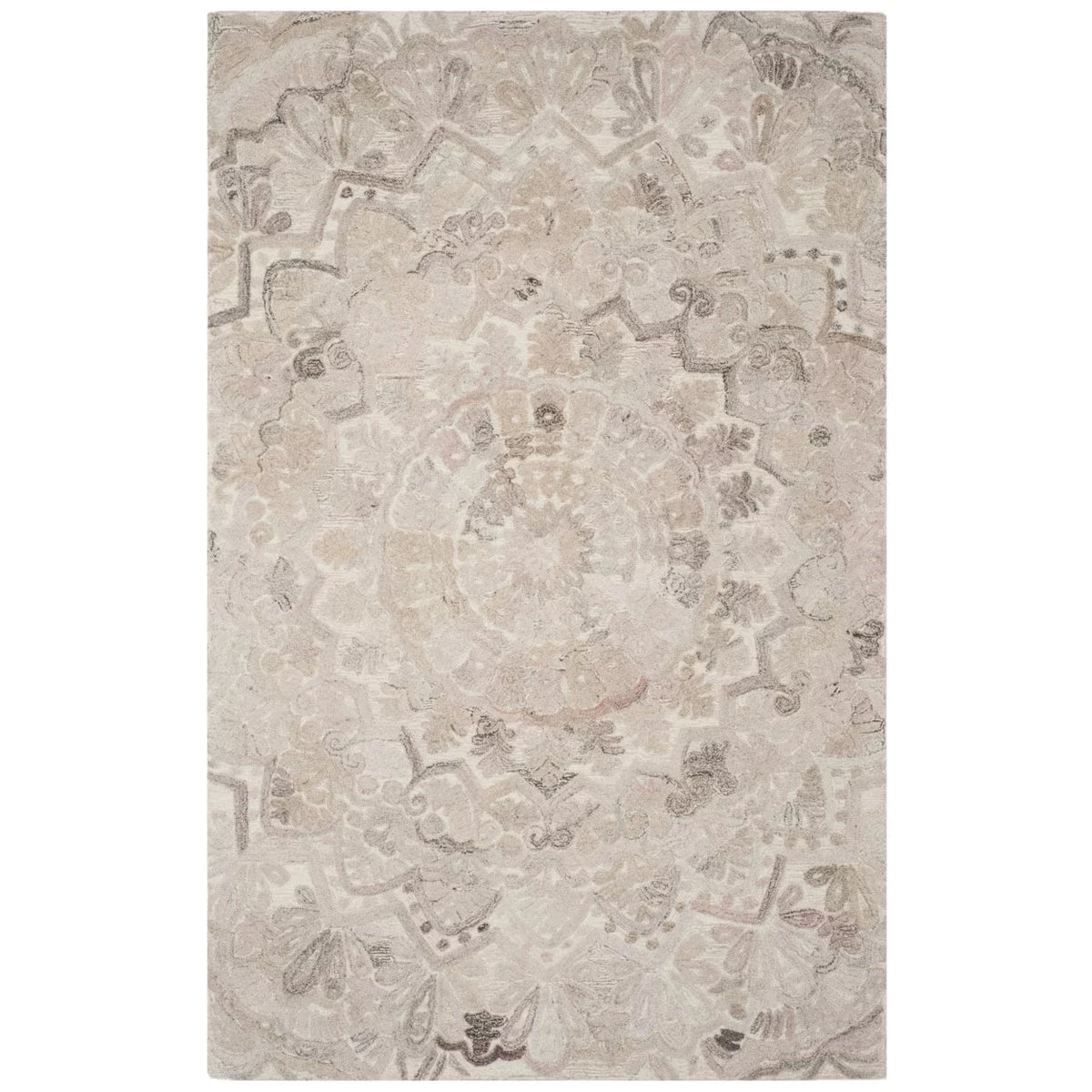 Handmade Beige Ivory Rug Y9845