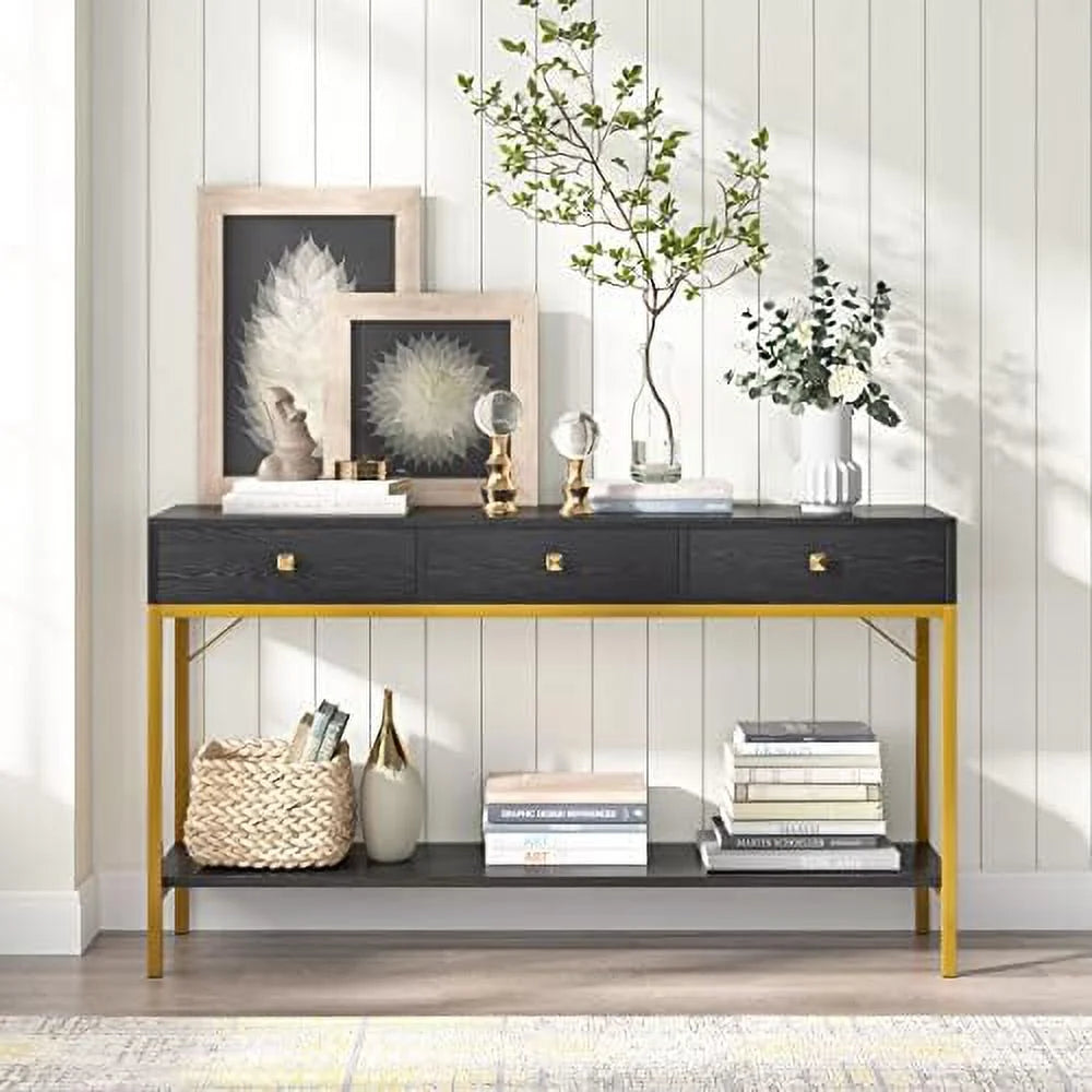 Console Table with Drawers and Shelves B3650