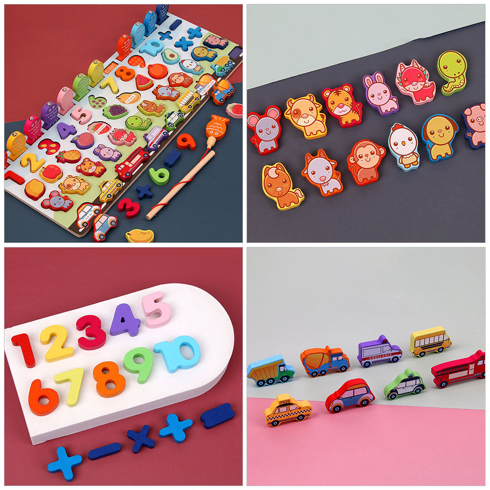 Wooden Fishing Toy Building Block L109718