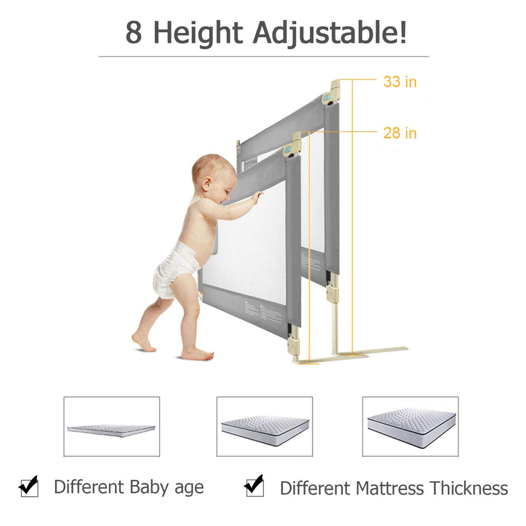 Toddler Bed Rail Guard with Double Lock K7511