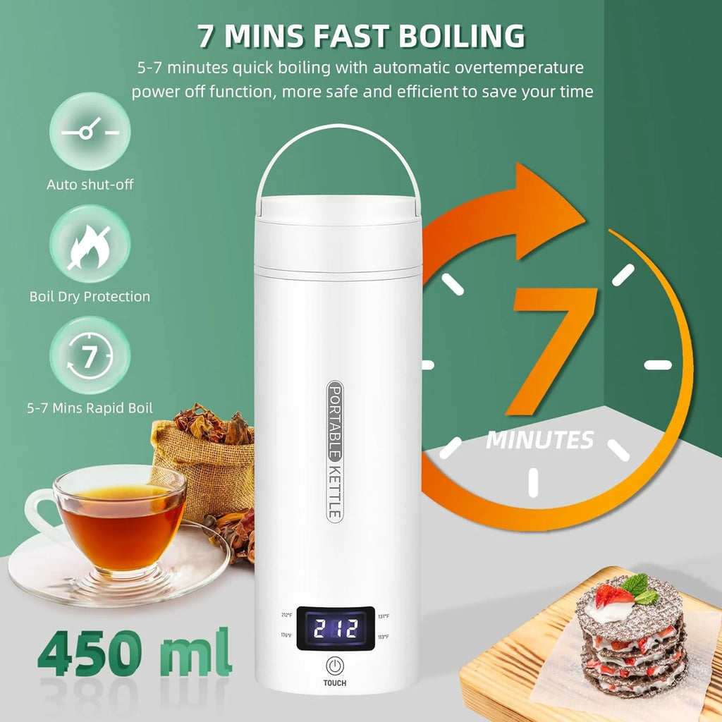 500ml Portable Electric Kettle Stainless Steel S9551