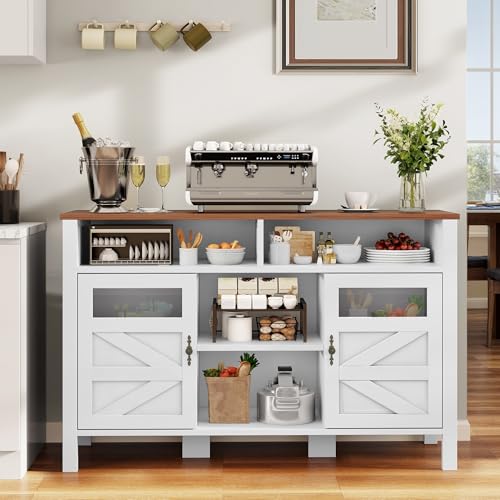 55'' Black Buffet Cabinet with Storage T204
