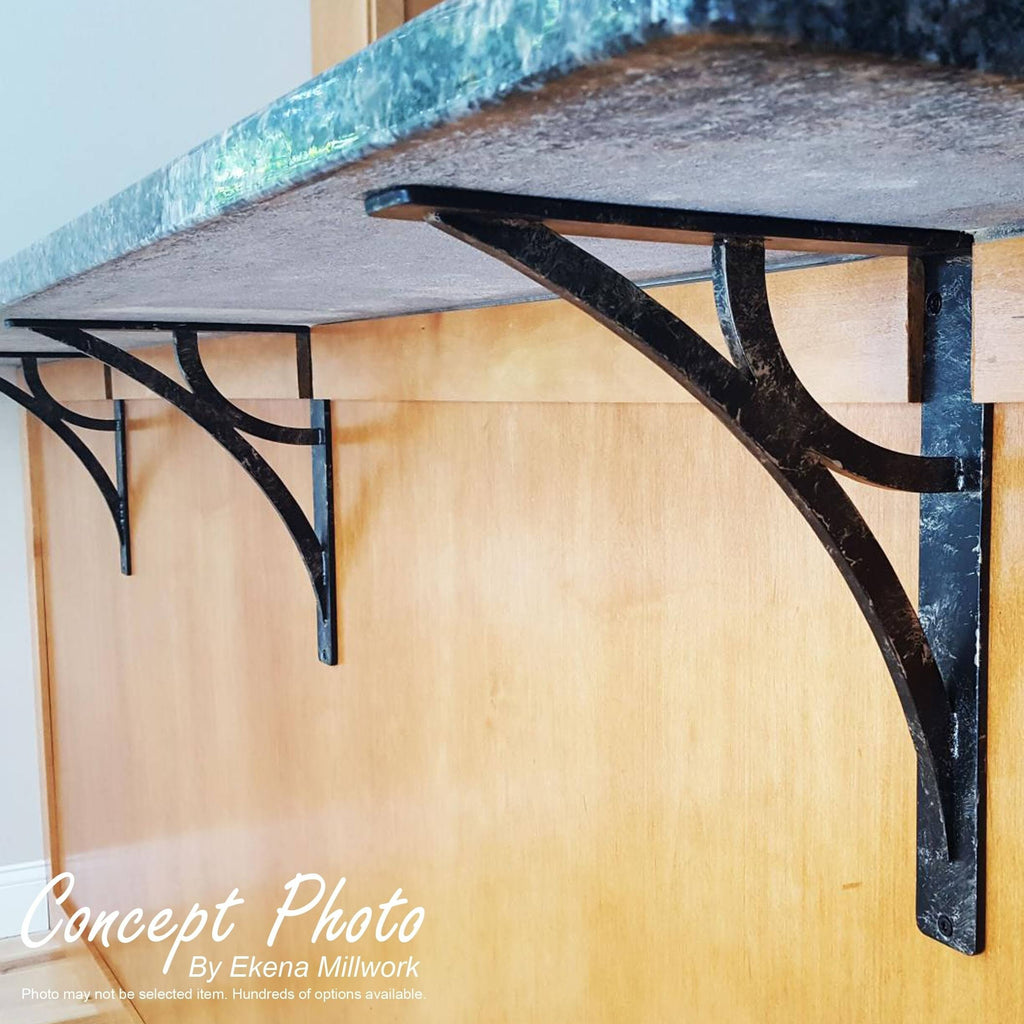 Wrought Iron Bracket Antiqued Bronze J880