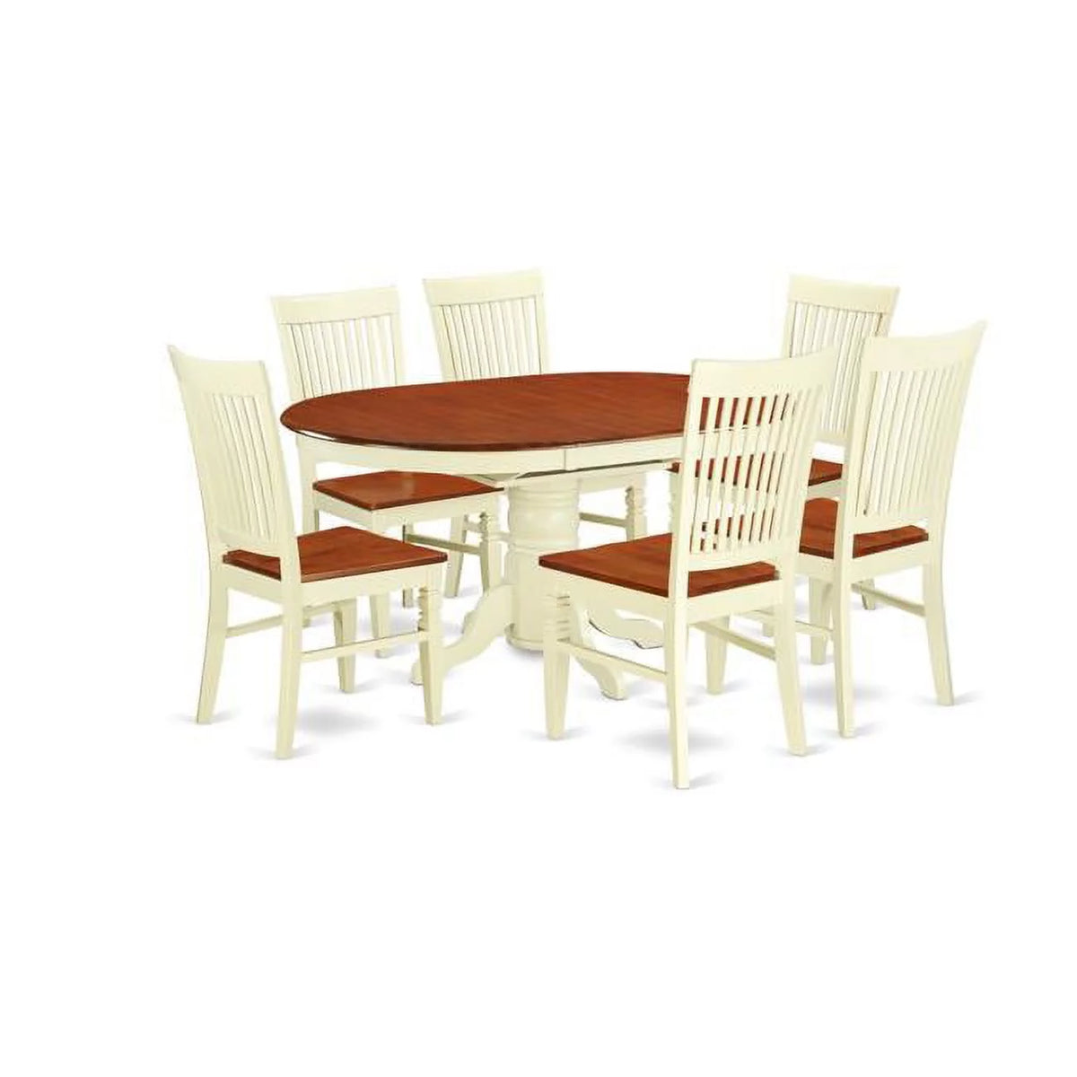 7 Piece Buttermilk Cherry Dining Set E18468