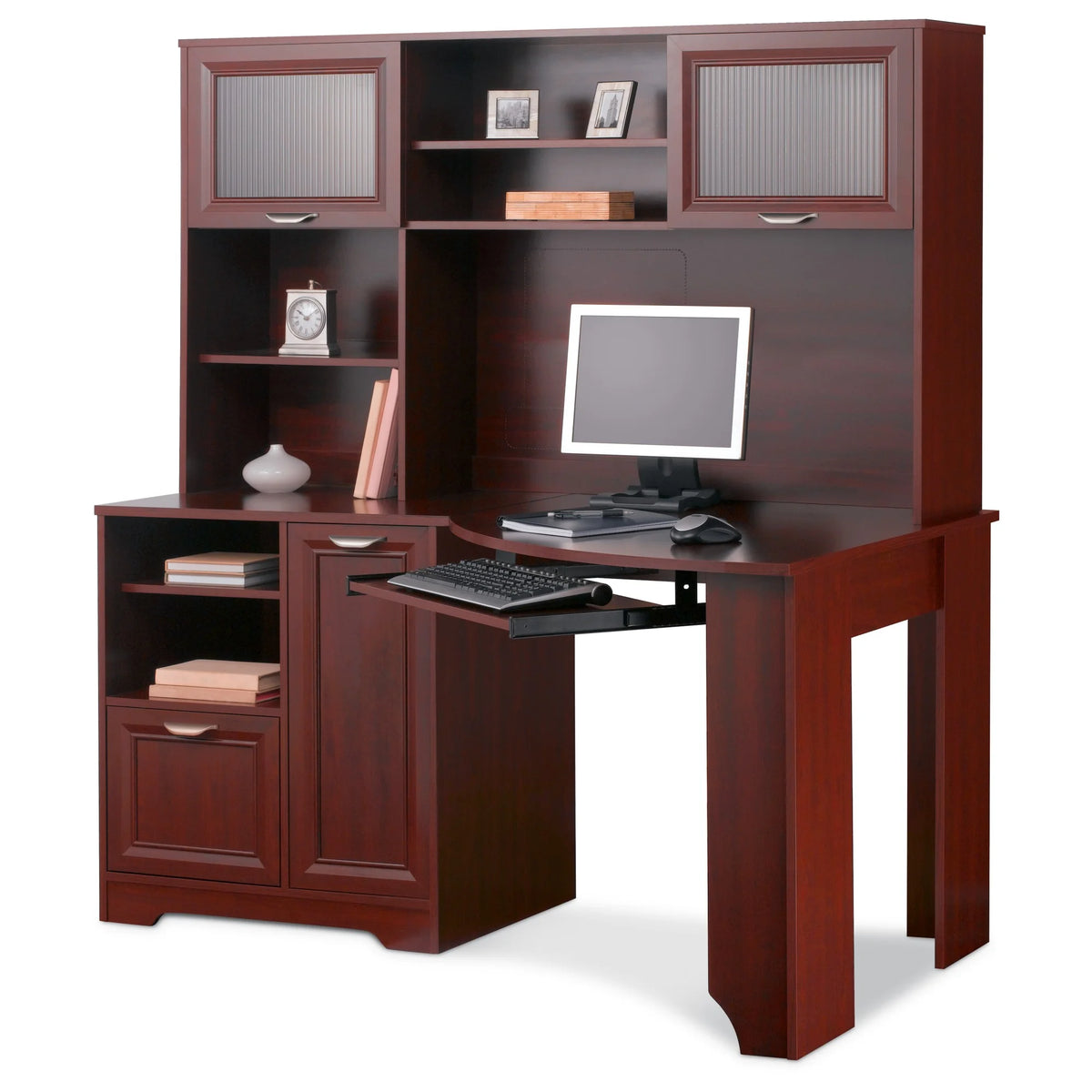 60"W Corner Desk, Classic Cherry A34317